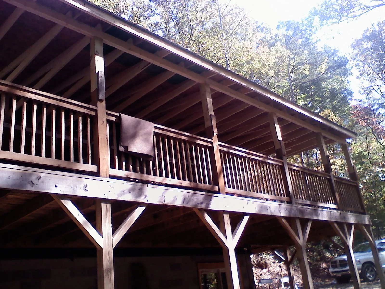 Timber framing under a new elevated porch and deck — Roof Leak Repair in Mahanoy City by Roofing Brothers